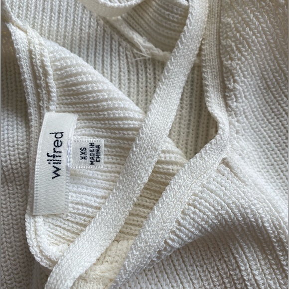 ARITZIA Wilfred Knit Crop Top - White - XXS - Picture 3 of 3